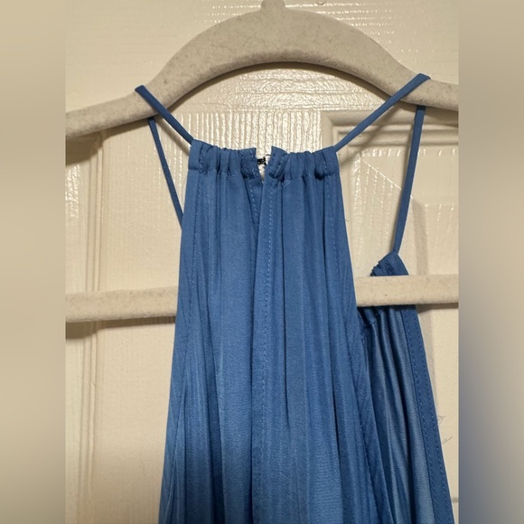 Ann Taylor Loft Tasseled Halter Maxi Dress in Blue - Picture 6 of 11